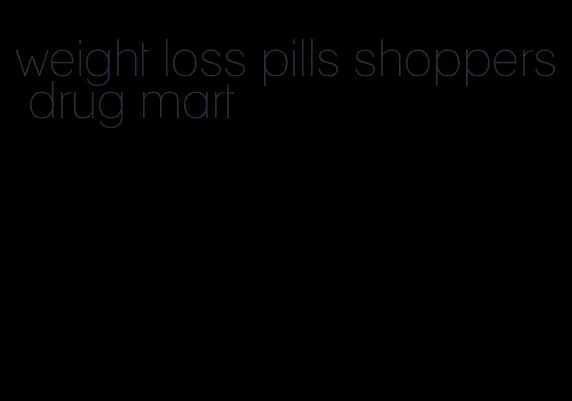 weight loss pills shoppers drug mart