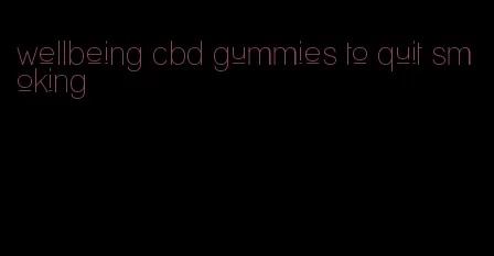 wellbeing cbd gummies to quit smoking