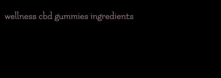 wellness cbd gummies ingredients