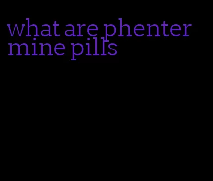 what are phentermine pills