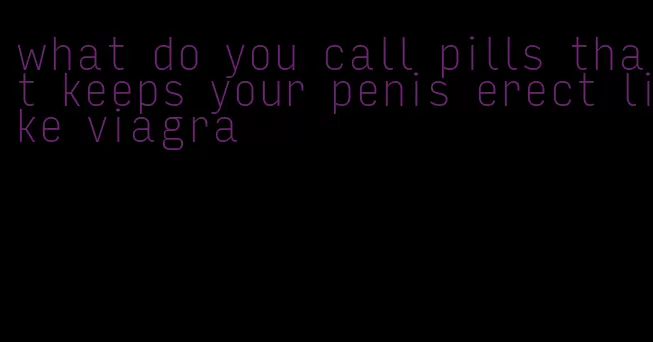 what do you call pills that keeps your penis erect like viagra