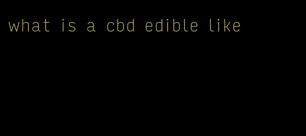 what is a cbd edible like