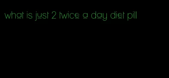 what is just 2 twice a day diet pill