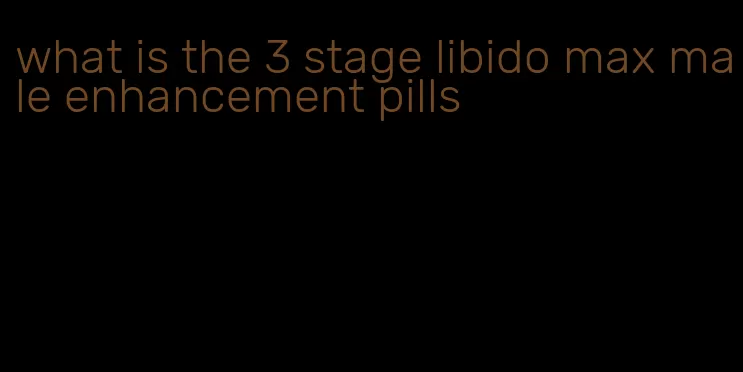 what is the 3 stage libido max male enhancement pills