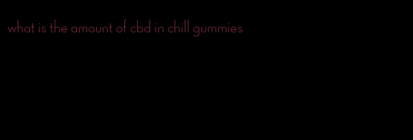 what is the amount of cbd in chill gummies