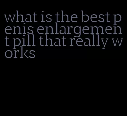 what is the best penis enlargement pill that really works