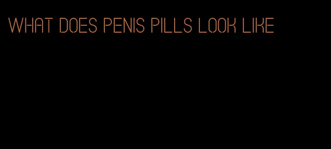 what does penis pills look like