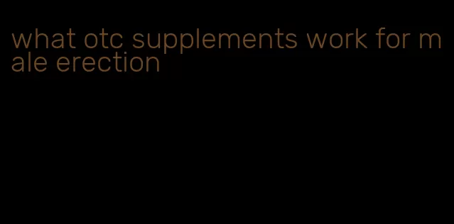 what otc supplements work for male erection