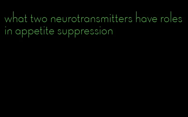 what two neurotransmitters have roles in appetite suppression