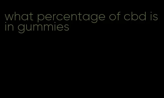 what percentage of cbd is in gummies