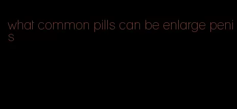 what common pills can be enlarge penis