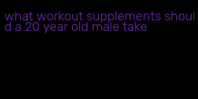 what workout supplements should a 20 year old male take