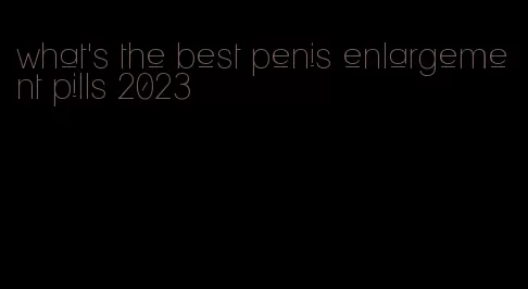 what's the best penis enlargement pills 2023