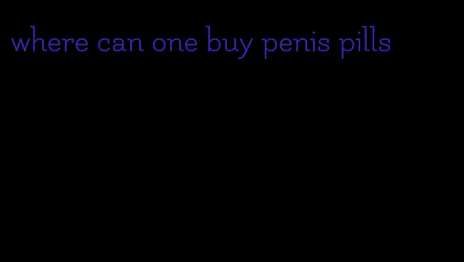 where can one buy penis pills