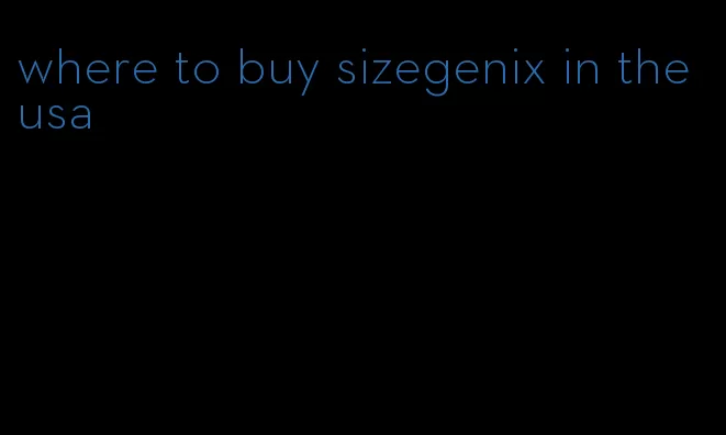 where to buy sizegenix in the usa