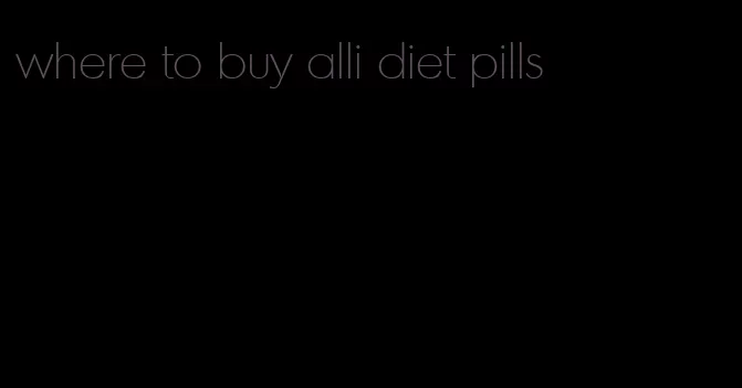 where to buy alli diet pills