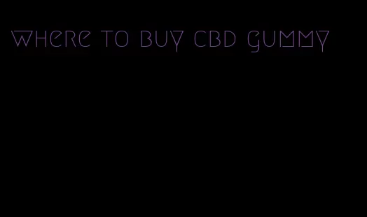 where to buy cbd gummy