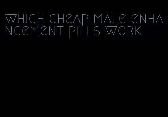 which cheap male enhancement pills work