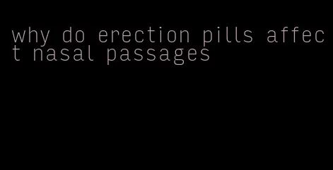 why do erection pills affect nasal passages