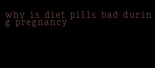 why is diet pills bad during pregnancy