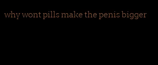 why wont pills make the penis bigger