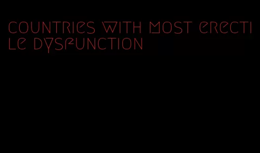 countries with most erectile dysfunction