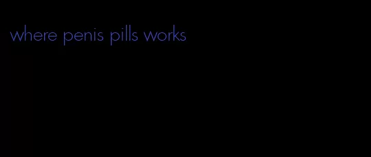 where penis pills works