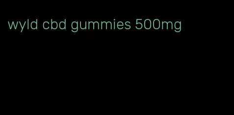 wyld cbd gummies 500mg