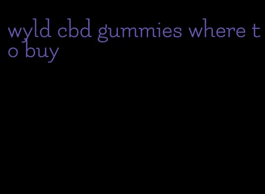 wyld cbd gummies where to buy