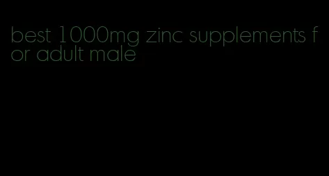 best 1000mg zinc supplements for adult male